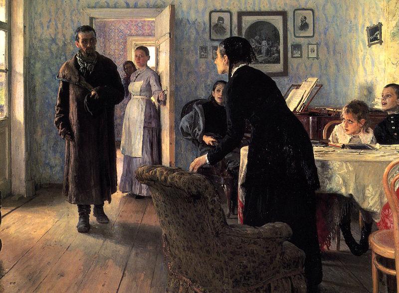 Ilya Repin Unexpected Visitors or Unexpected return